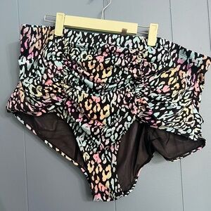 Colorful Leopard Print Women's Swim Bottoms